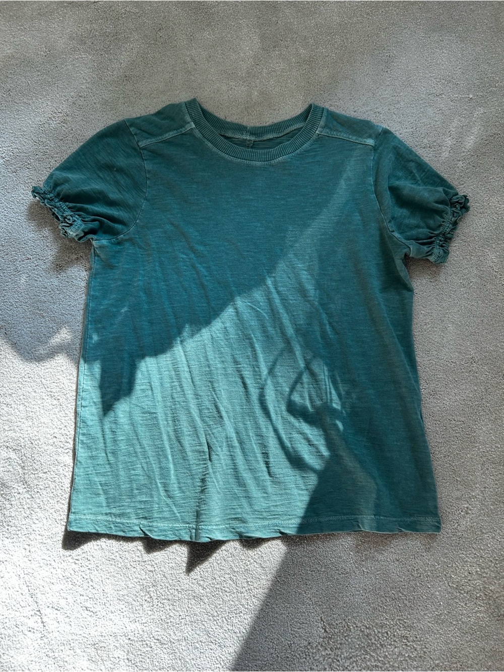 Pilcro Anthropologie the Bennie 100% Cotton Slim Puff Sleeve Tee XXS